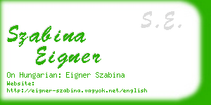 szabina eigner business card